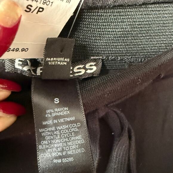 Express sz S black drawstring soft Lounge Pants - Picture 6 of 10